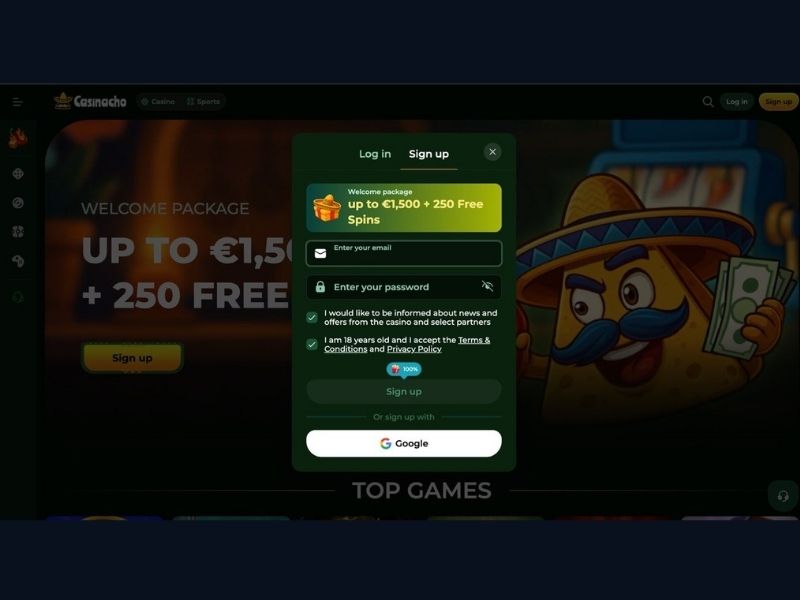 Kasyno na żywo w Casinacho Casino Nacho Casino — 467 gier Evolution i Pragmatic Play Live